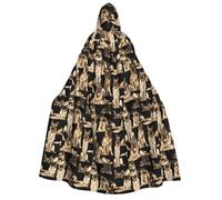 OAZCVBNN German Shepherd Dog Print Adults Hooded Cloak Cape Carnival Themed Cosplay For Festivals Outdoor Celebrations
