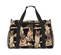 OAZCVBNN German shepherd dog Print Functional Travel Tote Ample Space Travel Bag Foldable Carry On Tote for Weekender