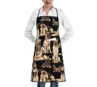 OAZCVBNN German Shepherd Dog Print Lightweight Breathable Cooking Apron Adjustable Straps Waterproof Stain-Resistant