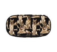 OAZCVBNN German Shepherd Dog Print Lightweight Convenience Pencil Bag School Students Pen Case Makeup Travel Boy Girl
