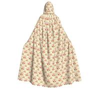OAZCVBNN Giraffe Heart Flower Butterfly Print Hooded Cloak Unisex Adult For Halloween Christmas Carnival Theme Parties Costume
