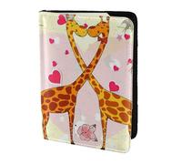 OAZCVBNN Giraffe Heart Flower Butterfly Print Men and Women Passport Document Wallet Case Cover for Business and Leisure Trips