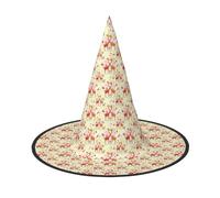 OAZCVBNN Giraffe Heart Flower Butterfly Print Unisex Halloween Witch Hat For Carnival Cosplay Foldable Cap And Themed Parties