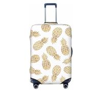 OAZCVBNN Golden Pineapple Background Print Unique Suitcase Covers Travel Luggage Cover with Elastic Anti Scratch Design