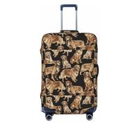 OAZCVBNN Golden Retrievers Print Unique Suitcase Covers Travel Luggage Cover with Elastic Anti Scratch Design