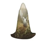 OAZCVBNN Grass And Dove Print Wizard Robe Halloween And Carnival Parties Hooded Cloak For Men Women Teens Kids