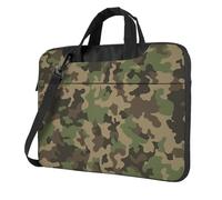 OAZCVBNN Green Camo Print Versatile Laptop Bag Stylish Laptops Case With Messenger Shoulder Briefcase Options