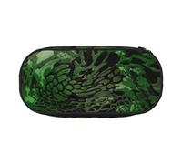 OAZCVBNN Green Snake Print Lightweight Convenience Pencil Bag School Students Pen Case Makeup Travel Boy Girl