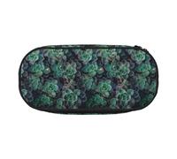 OAZCVBNN Green Succulent Print Lightweight Convenience Pencil Bag School Students Pen Case Makeup Travel Boy Girl