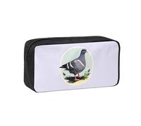OAZCVBNN Grey Pigeon Print Print Large-Capacity Spacious Pen Case Stationery Organizer Pouch Office Travel Dorm
