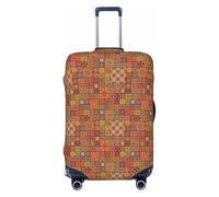 OAZCVBNN Group of Moroccan Geometric Print Unique Suitcase Covers Travel Luggage Cover with Elastic Anti Scratch Design