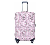 OAZCVBNN Gymnastics Pink Print Unique Suitcase Covers Travel Luggage Cover with Elastic Anti Scratch Design