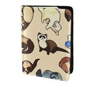OAZCVBNN Hairy Ferret Print Men and Women Passport Document Wallet Case Cover for Business and Leisure Trips