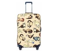 OAZCVBNN Hairy Ferret Print Unique Suitcase Covers Travel Luggage Cover with Elastic Anti Scratch Design