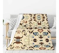 OAZCVBNN Hairy Ferret Print Year-Round Versatility Blanket Couch Blankets Bedding Gifts Super Soft Hand Feel