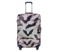OAZCVBNN Halloween Bats Grey Print Unique Suitcase Covers Travel Luggage Cover with Elastic Anti Scratch Design