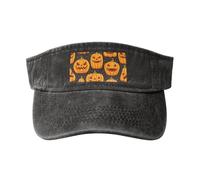 OAZCVBNN Halloween Pumpkin Patterns Print Washed Unique Cap Vintage Hat Adjustable Buckle Classic Fashion Casual Sport Caps Black