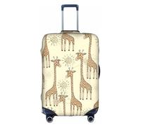 OAZCVBNN Hand Drawn Giraffes Print Universal Travel Suitcase Cover Weekend Getaways Trips Elastic Luggage Protector