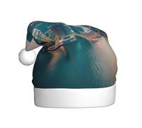 OAZCVBNN Hong Kong Print Santa Cap for Adults Christmas Hat Holiday Headwear for New Year Celebrations Party