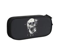 OAZCVBNN Horror Ghost Skull Print Pencil Case Storage Makeup Erasers Pens Students School Office Multi-Scenes Use