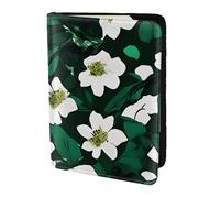 OAZCVBNN Hunter Green Floral Petals Pattern Print Men and Women Passport Document Wallet Case Cover for Business and Leisure Trips