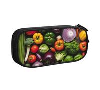OAZCVBNN Introduction of Various Vegetables Print Pencil Case Storage Makeup Erasers Pens Students School Office Multi-Scenes Use