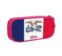 OAZCVBNN Iowa State Flag Print Pencil Case Storage Makeup Erasers Pens Students School Office Multi-Scenes Use