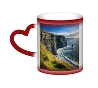 OAZCVBNN Ireland Outdoors County Clare The Cliffs Print Starry Sky Ceramic Color-Changing Mug Gift Daily Coffee Mugs Birthday Anniversary