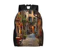 OAZCVBNN Italian Old Street Print Double Shoulder Backpack Lightweight Water-Resistant Unisex Bag Travel Outdoor