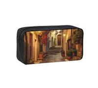 OAZCVBNN Italian Old Street Print Large-Capacity Spacious Pen Case Stationery Organizer Pouch Office Travel Dorm
