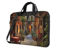 OAZCVBNN Italian Old Street Print Versatile Laptop Bag Stylish Laptops Case With Messenger Shoulder Briefcase Options