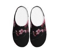 OAZCVBNN Japanese Cherry Flowers Print Versatile Use Anti Pilling Washable Slippers for Women Men Cozy Stylish shoes