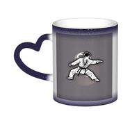 OAZCVBNN Karate-Highkick-Icon Print Starry Sky Ceramic Color-Changing Mug Gift Daily Coffee Mugs Birthday Anniversary