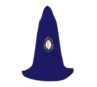 OAZCVBNN Kentucky State Flag Print Wizard Robe Halloween And Carnival Parties Hooded Cloak For Men Women Teens Kids
