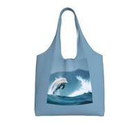 OAZCVBNN Killer Whale Dolphin Ocean Print Large Size Canvas Tote Bag Unisex Lightweight Shoulder Handbag Shopping Travel Daily