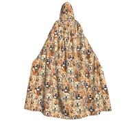 OAZCVBNN Labrador Retriever Dogs Print Hooded Cloak Unisex Adult For Halloween Christmas Carnival Theme Parties Costume