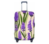OAZCVBNN Lavender Stamp Print Unique Suitcase Covers Travel Luggage Cover with Elastic Anti Scratch Design