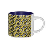 OAZCVBNN Lemon Fruit Pattern Print Large Capacity Ceramic Mugs Adults Coffee Beverage Home Office Camping Gift Sets