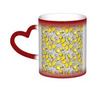 OAZCVBNN Lemon Fruit Pattern Print Starry Sky Ceramic Color-Changing Mug Gift Daily Coffee Mugs Birthday Anniversary