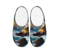 OAZCVBNN Lighthouse Diamond Paint Print Versatile Use Anti Pilling Washable Slippers for Women Men Cozy Stylish shoes