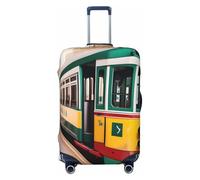 OAZCVBNN Lisbon Tram Pattern Print Unique Suitcase Covers Travel Luggage Cover with Elastic Anti Scratch Design