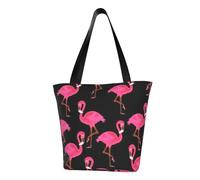 OAZCVBNN Lovely Pink Flamingos Print Comfortable Carry Shoulder Bag Beach Handbag Travel Work Casual Daily Use Trendy