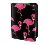 OAZCVBNN Lovely Pink Flamingos Print Men and Women Passport Document Wallet Case Cover for Business and Leisure Trips