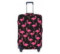 OAZCVBNN Lovely Pink Flamingos Print Unique Suitcase Covers Travel Luggage Cover with Elastic Anti Scratch Design
