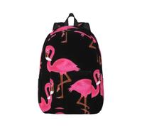 OAZCVBNN Lovely Pink Flamingos Print Unisex Lightweight Backpack Stylish Double Shoulder Bag For Travel Daily Commuting