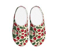 OAZCVBNN lovely sweet red cherry 2 Print Versatile Use Anti Pilling Washable Slippers for Women Men Cozy Stylish shoes