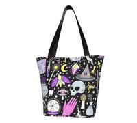 OAZCVBNN Magic Witch Witchcraft Bohemian Drawing Print Comfortable Carry Shoulder Bag Beach Handbag Travel Work Casual Daily Use Trendy