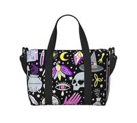 OAZCVBNN Magic Witch Witchcraft Bohemian Drawing Print Unisex Versatile Hand Travel Bag Lightweight Weekend Camping Outdoor Adventur