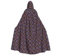 OAZCVBNN Mandala Pattern Print Hooded Cloak Unisex Adult For Halloween Christmas Carnival Theme Parties Costume