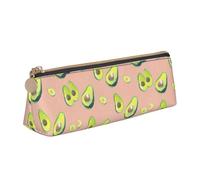 OAZCVBNN Many Avocado Images Print Leather Pencil Case Stylish Pouch School Travel Makeup Organization Lightweight